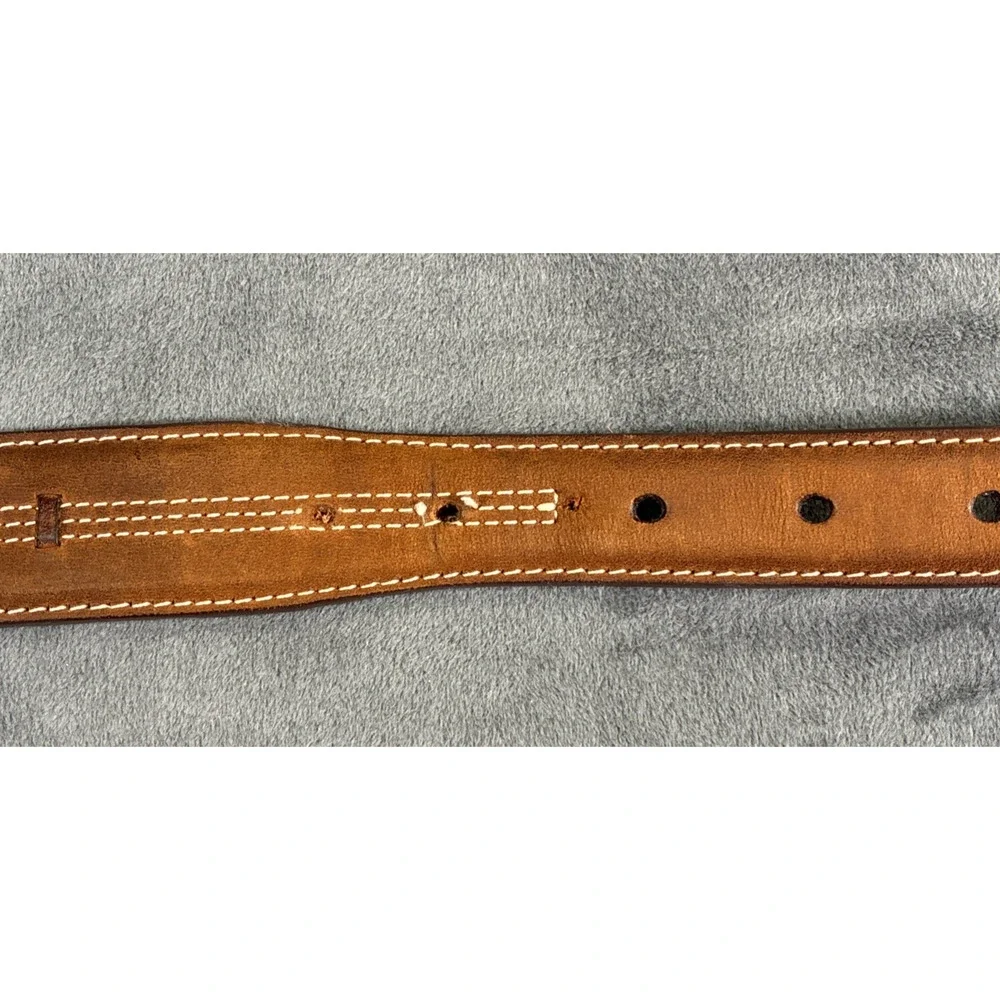 Onyx By Brighton Men’s 44 Brown Leather Belt Trinidad Deep Sea Fisherman Charity